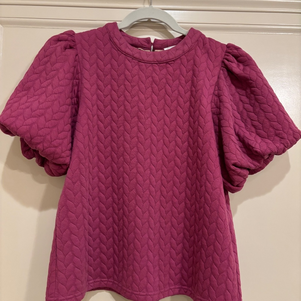 THML Magenta short-sleeve top